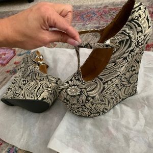 Aldo Wedge Platform Fabric Heel